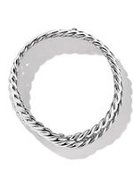 Sculpted Cable Double Wrap Bracelet Sterling Silver