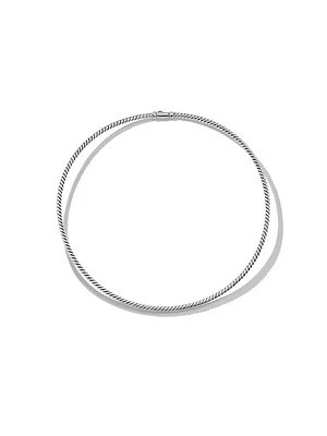 Sculpted Cable Necklace In Sterling Silver, 2.6mm