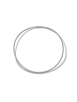 Sculpted Cable Necklace In Sterling Silver, 2.6mm