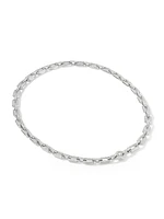 Pavé Chain Necklace in 18K White Gold