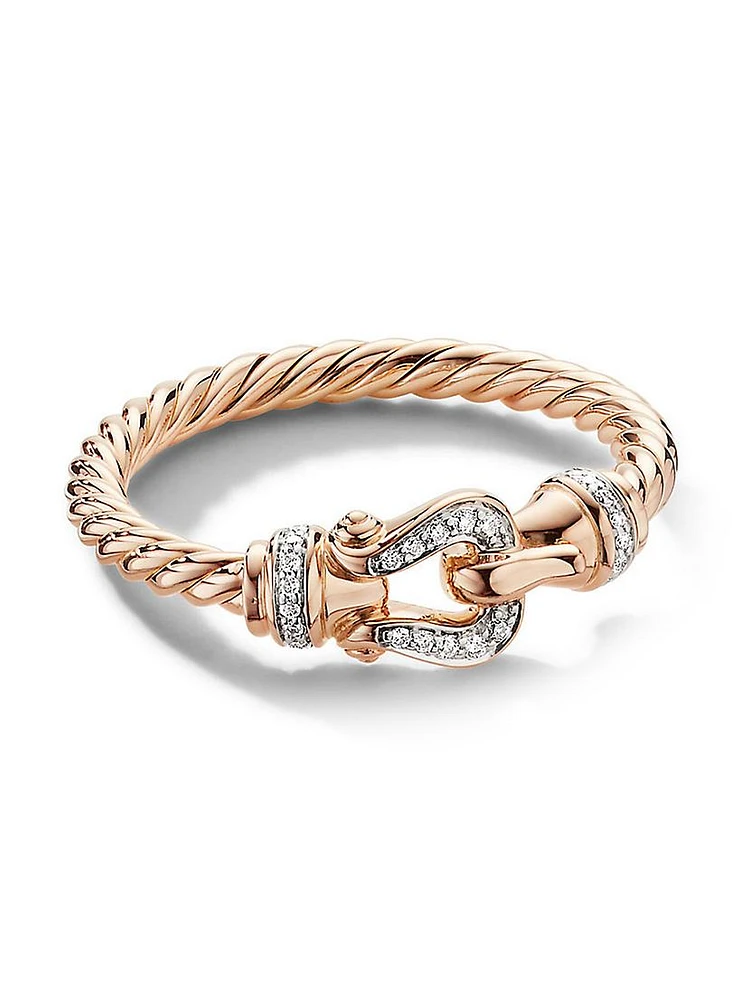 Petite Buckle Ring 18K Rose Gold