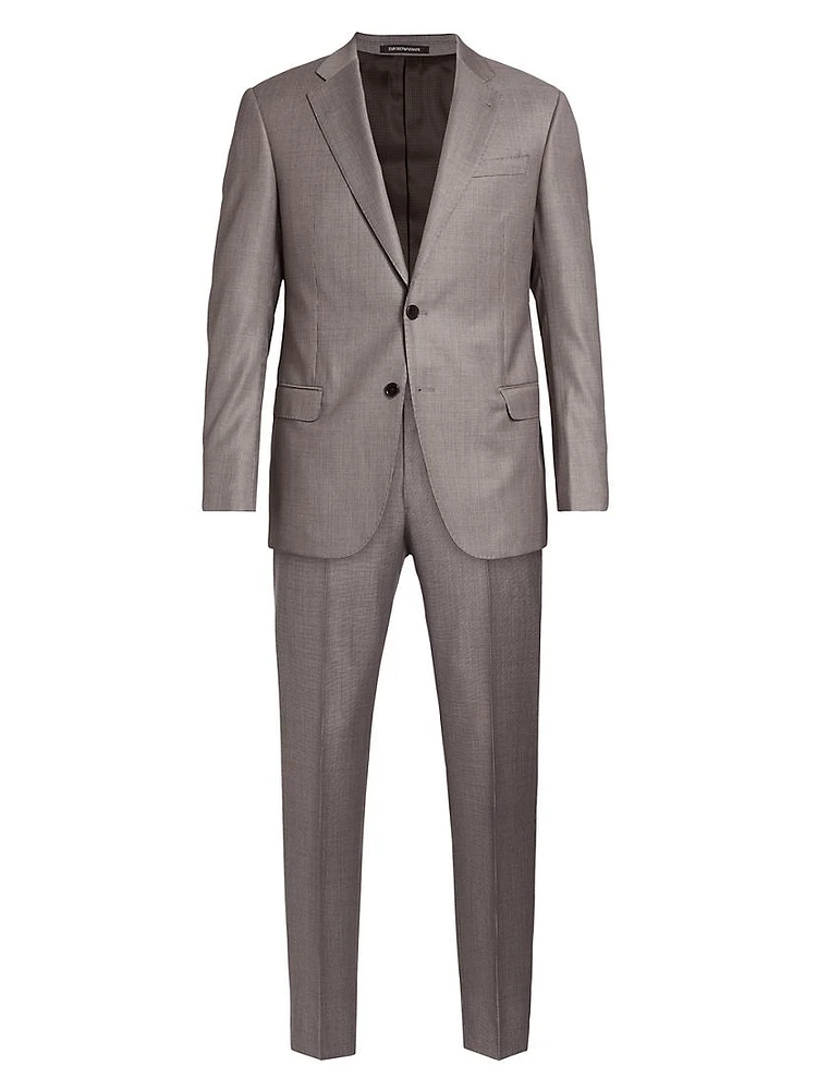 Nailhead Wool Single-Breasted Suit