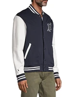 Fleece Logo Baseball Jacket