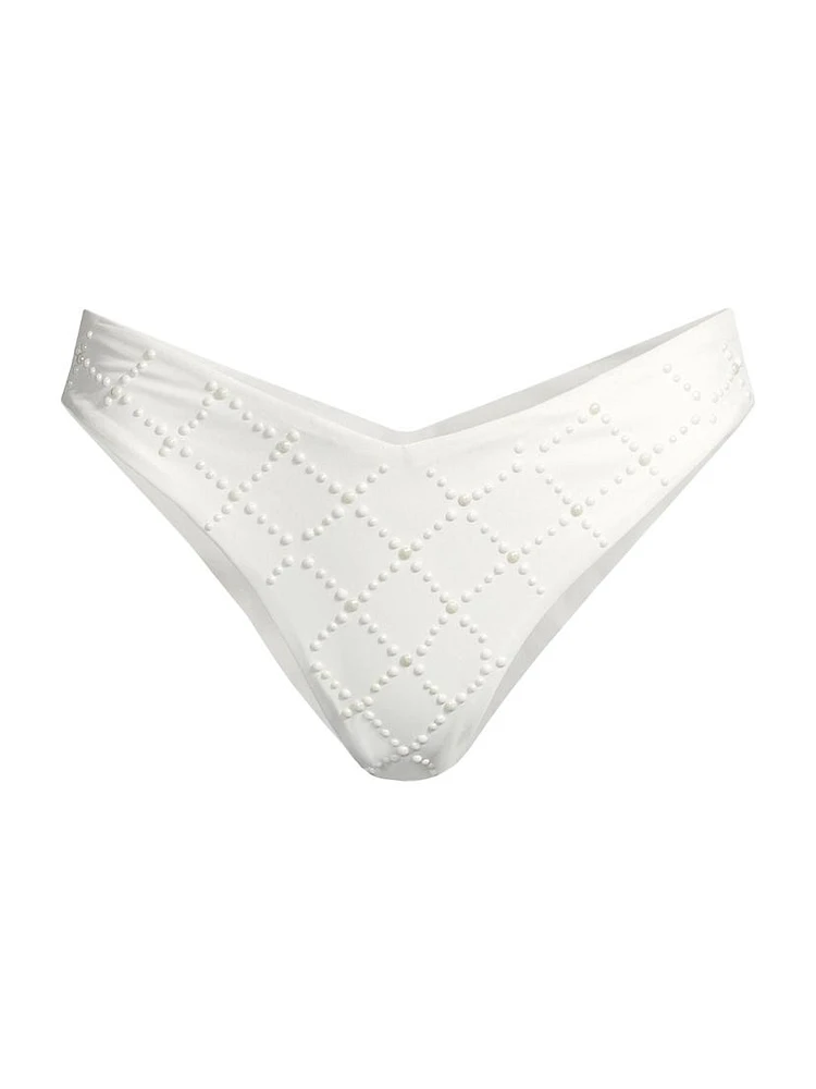 Vanessa Studded V-Cut Bikini Bottom