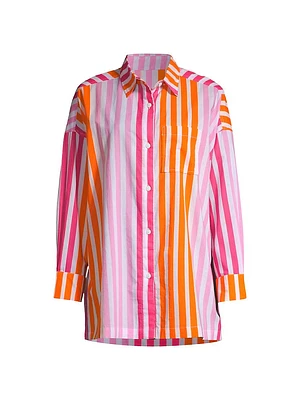 Alexa Striped Button-Up Shirt