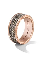 Streamline Three Row Band Ring 18K Rose Gold