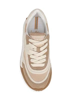 Luna Mixed-Media Low-Top Sneakers