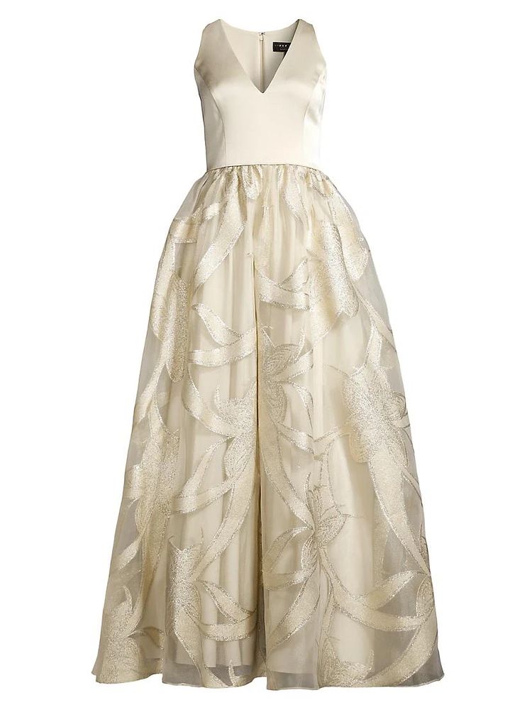 Metallic Jacquard Ballgown