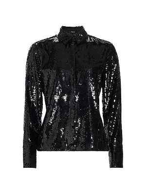 Sequin Buttoned Shirt