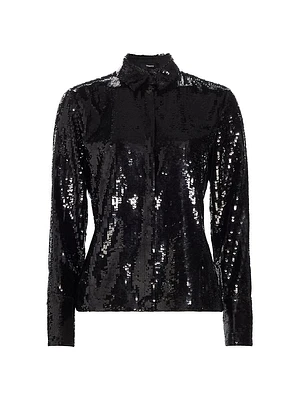 Sequin Buttoned Shirt