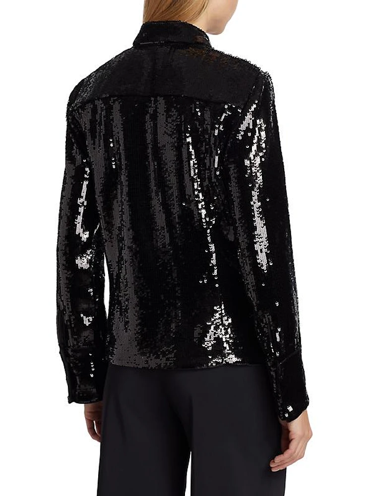 Sequin Buttoned Shirt