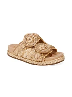 Reina Raffia Slide Sandals