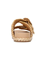 Reina Raffia Slide Sandals