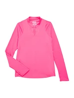 Little Girl's & Band Collar Long-Sleeve T-Shirt