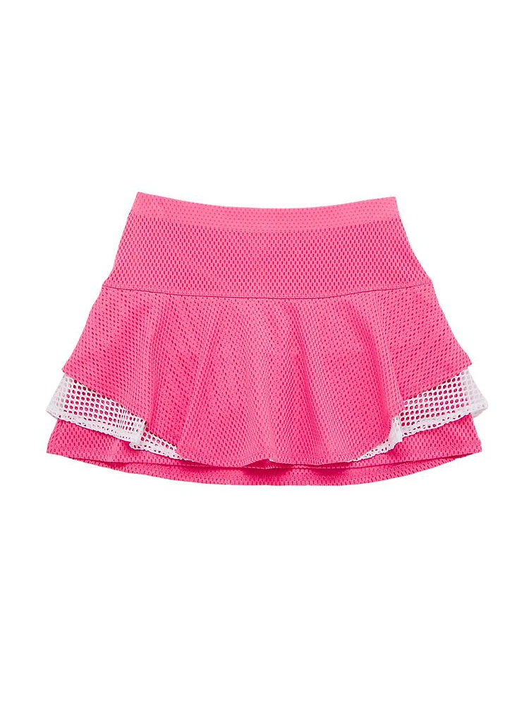 Little Girl's & Palm Island Multilayer Flip Skirt