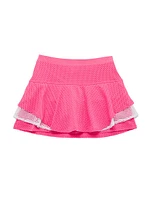 Little Girl's & Palm Island Multilayer Flip Skirt