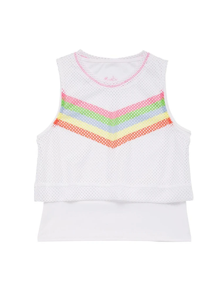 Little Girl's & Palm Island Coco Chevron Tank Top