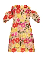 Stephanie Floral Embroidered Minidress