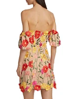 Stephanie Floral Embroidered Minidress