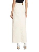 Lu High-Rise Denim Maxi Skirt