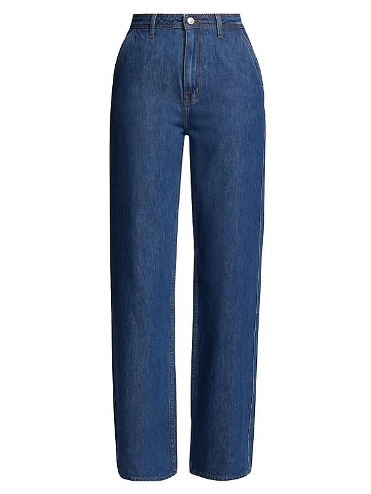 Faye High-Rise Tailored Wide-Leg Jeans