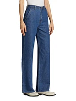 Faye High-Rise Tailored Wide-Leg Jeans