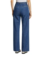 Faye High-Rise Tailored Wide-Leg Jeans