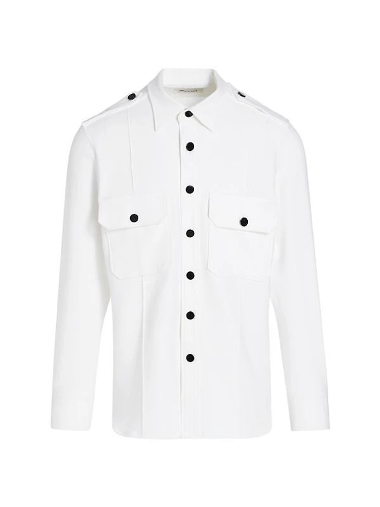 Pocket Button-Front Overshirt