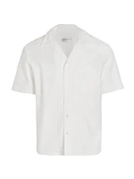 Wool-Blend Bouclé Bowling Shirt