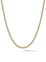 Wheat Chain Necklace In 18K Yellow Gold, 4mm