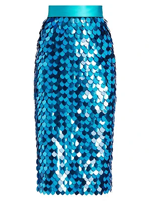 Pailettes Sequined Midi-Skirt