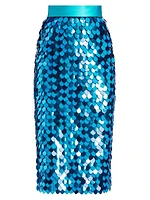 Pailettes Sequined Midi-Skirt