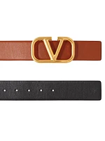 Reversible VLogo Signature Belt Glossy Calfskin 40 MM