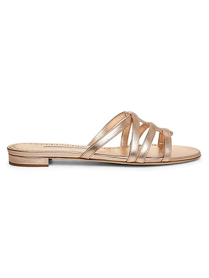 Riran Metallic Leather Sandals