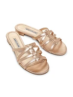 Riran Metallic Leather Sandals