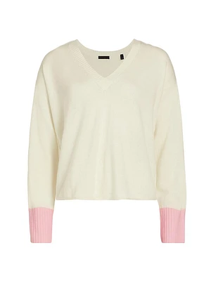 Wool-Cashmere Colorblock Sweater