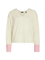 Wool-Cashmere Colorblock Sweater