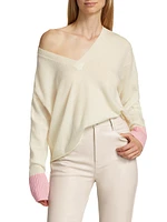 Wool-Cashmere Colorblock Sweater