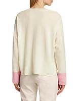 Wool-Cashmere Colorblock Sweater