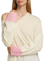 Wool-Cashmere Colorblock Sweater