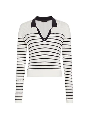 Stripe Polo Sweater