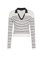 Stripe Polo Sweater