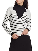 Stripe Polo Sweater