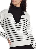 Stripe Polo Sweater