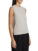 Cotton Slub-Knit Sleeveless Top