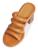 Suzan 90MM Leather Block-Heel Sandals