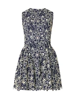 Ivy Embroidered Floral Fit & Flare Minidress