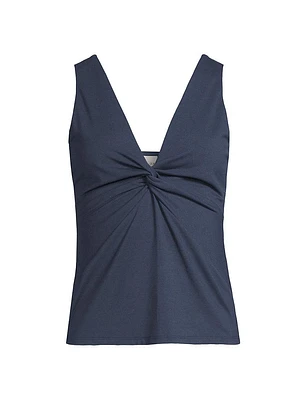 Petite Polished Jersey Twist Tank