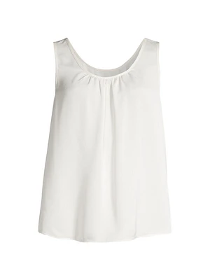 Satin Chiffon Scoop Tank