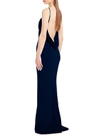 Jersey Cowl-Back Gown